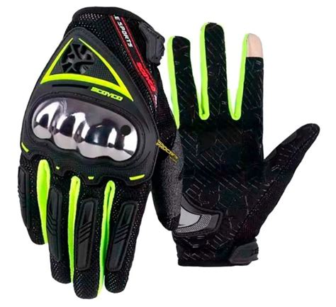 Guantes Para Moto Proteccion Metalizada Scoyco Cronox Aj