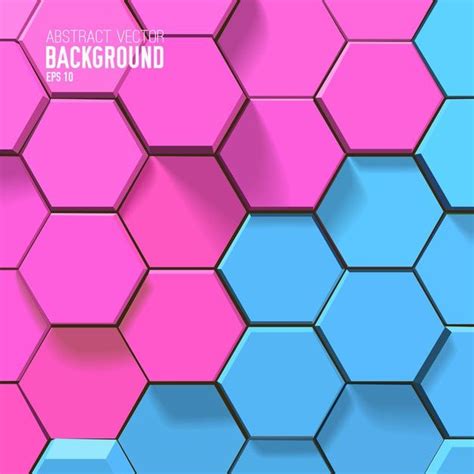 Fondo geométrico con hexágonos rosas y a Free Vector Freepik