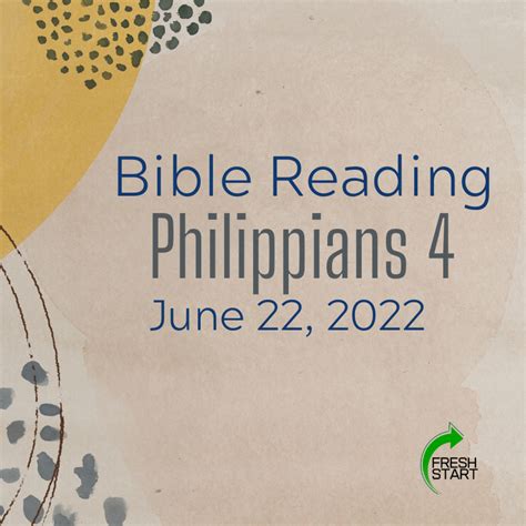 June 22 2022 Bible Reading FRESH START FELLOWSHIP