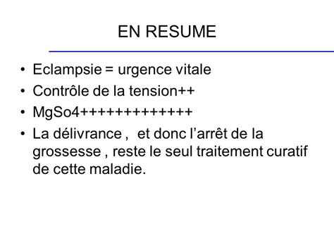 Eclampsie Prise En Charge Et Pr Vention Ppt T L Charger