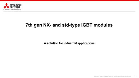 Th Gen Igbt Cib Module Nx M Pkg Mitsubishi Electric Semiconductor