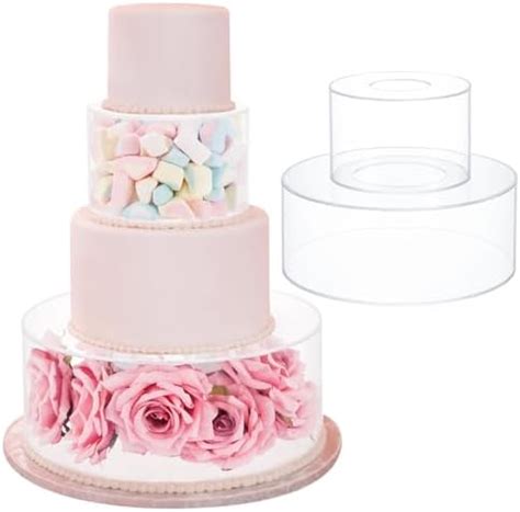 Amazon 2 Set Clear Wedding Cake Stand Acrylic Display Stand For