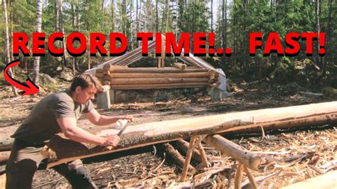 How To Peel Logs FAST Debarking Secrets For LOG CABIN YouTube