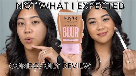 NYX BARE WITH ME BLUR SKIN TINT FOUNDATION FIRST IMPRESSION REVIEW