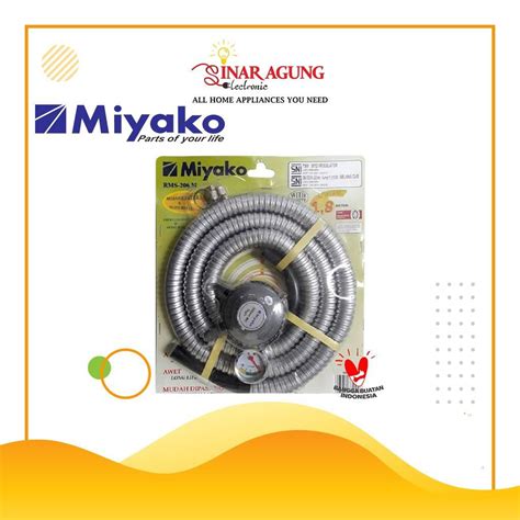 Jual MIYAKO SELANG REGULATOR KOMPOR GAS MIYAKO RMS206M RMS 206 M