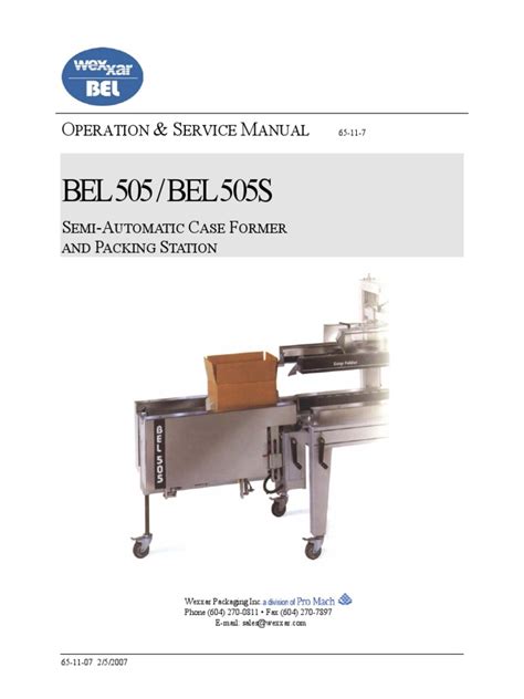 Bel505 505xl Operators Manual | PDF | Switch | Valve