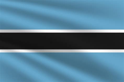 Ilustración vectorial de la bandera nacional de Botswana Vector Premium