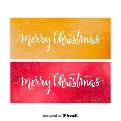 Free Vector Merry Christmas Banner