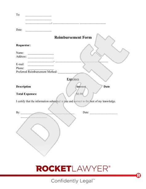 Free Reimbursement Form Faqs Rocket Lawyer