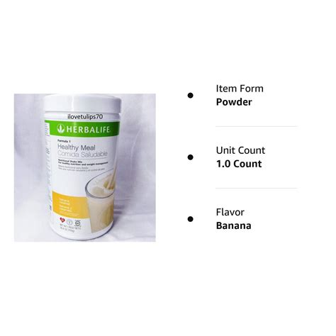 Herbalife Formula 1 Healthy Meal Nutritional Shake Mix Banana Caramel 750 G Banana 1 65 Pound