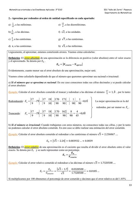 Aproximaciones Y Errores PDF