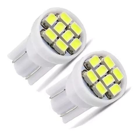 Par Lampadas Pingo T10 W5w 8 Leds Super Branca MercadoLivre