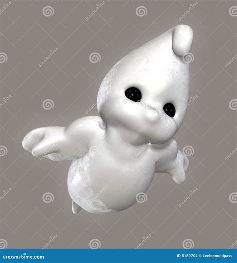 Cute Ghost stock illustration. Image of pose, rendered - 5189704