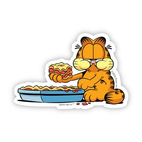 The Garfield Eating Lasagna Sticker