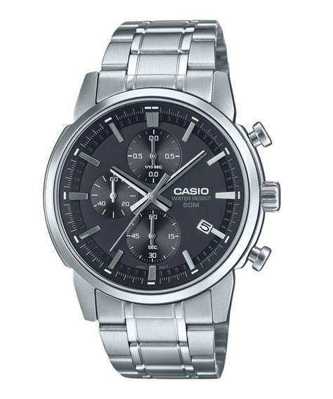 Reloj Para Hombre Casio Cron Grafo Anal Gico Est Ndar De Acero