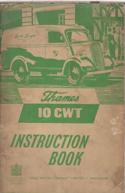 Ford Thames Cwt Petrol Original Owners Instruction Handbook