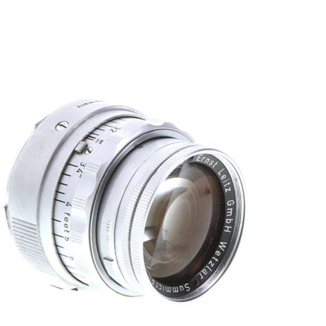 Leica 5cm 50mm F2 Summicron Rigid M Mount Lens Chrome 39 At Keh