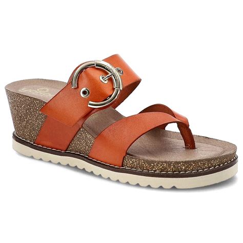 Orange Pantoletten Yokono Bequeme Damenschuhe Mit Keilabsatz Armodo Pl