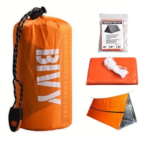 2 Person Emergency Shelter Survival Bivy Tube Tent Kit Temu