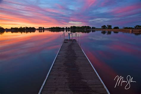 Eureka City Lake Pier Sunset | Eureka City Lake, Kansas | Mickey ...