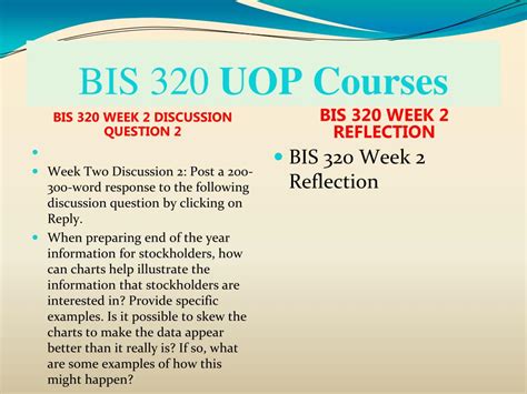 PPT BIS 320 UOP TUTORIAL Uoptutorial PowerPoint Presentation Free