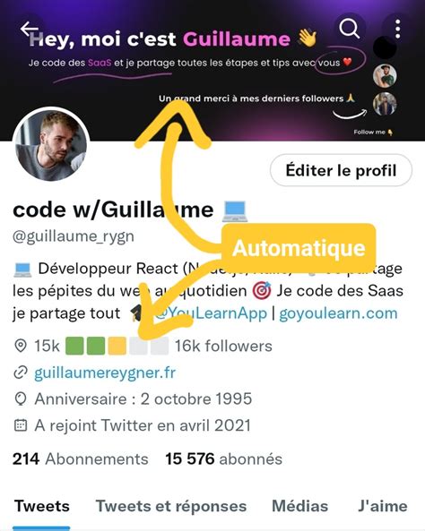 Mon Profil Twitter Est Dynamique Il Met Jour Ma Banni Re Et Mon