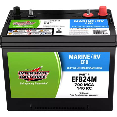 Everstart Lead Acid Marine Starting Battery Group Size 48 Off