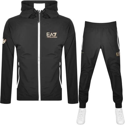 Ea7 Emporio Armani Ventus 7 Tracksuit Black Shopstyle Activewear Jackets