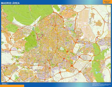 Mapa carreteras Madrid Area Mapas Carreteras de España y el mundo