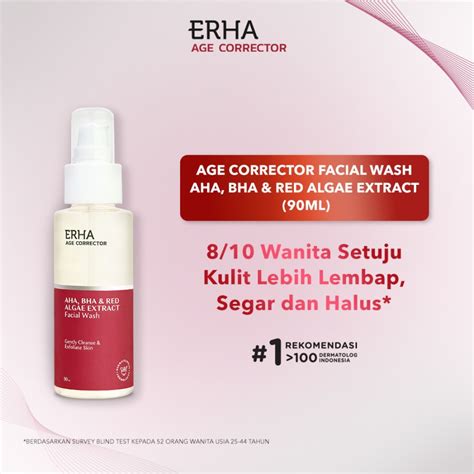 Jual Erha Age Corrector Facial Wash Ml Aha Bha Red Algae Extract