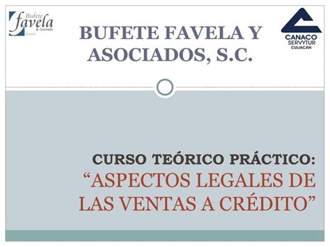 Taller Aspectos Legales De La Venta A Credito Ppt