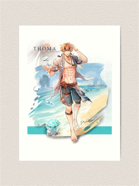 Thoma Summer Skin Splash Art Genshin Impact Fanart By Shivaille