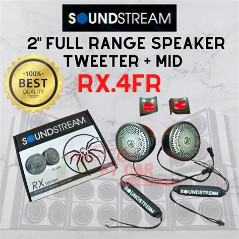 Soundstream Rx4fr 2 Full Range Speaker Tweeter Mid Car Speaker