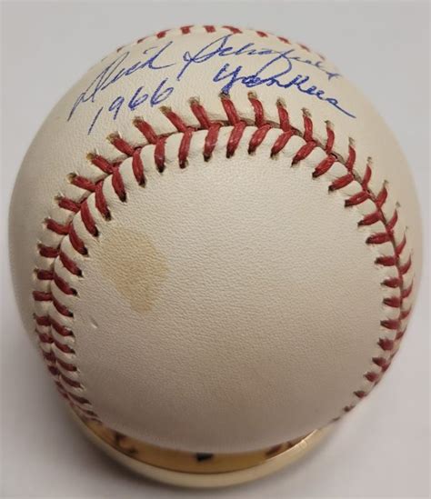 Autographed DICK SCHOFIELD 1966 Yankee Official Major League Baseball