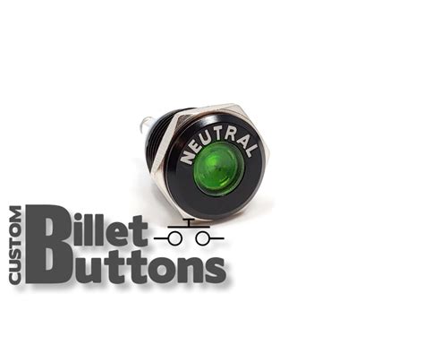 16mm Neutral Led Pilot Light 12v Custom Billet Buttons