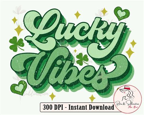 Retro St Patricks Day Png St Patricks Day Lucky Vibes Png St Patrick