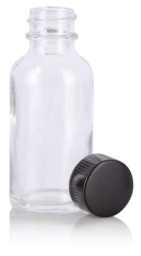 Clear Glass Boston Round Bottle