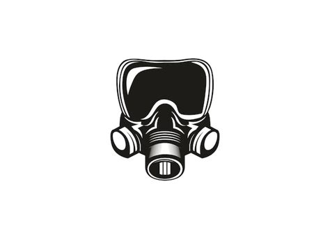 Premium Vector Gas Mask Vector Illustration Isolated On White Respirator Vector Illustration