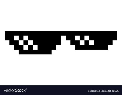 Meme glasses or thug life or like a boss or deal Vector Image