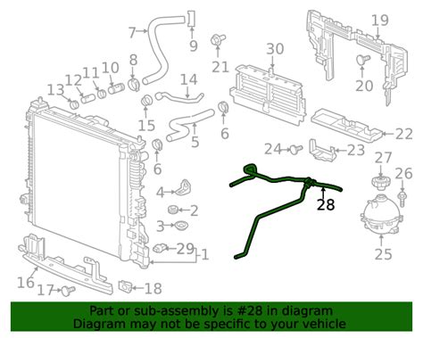 Gmc Acadia Radiator Surge Tank Inlet Hose Gm Oem