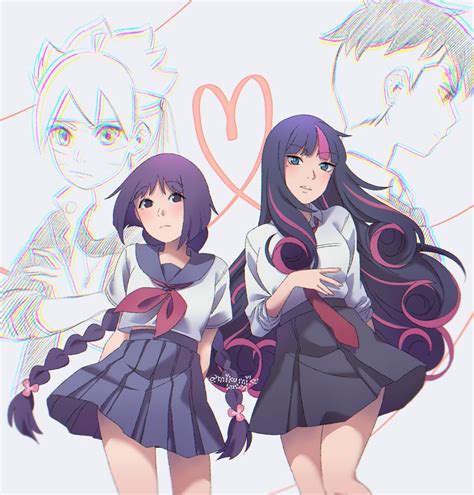 Uzumaki Boruto Kakei Sumire Kawaki And Ada Naruto And 1 More Drawn By Ariamikukanzaki