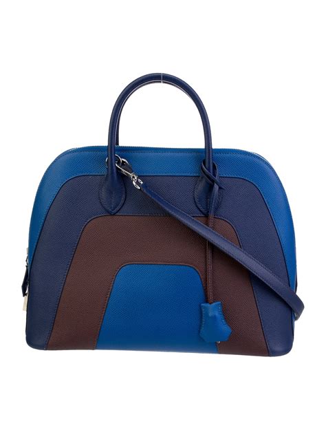 Hermès 2021 Epsom Rainbow Bolide 1923 31 Blue Handle Bags Handbags Her586202 The Realreal