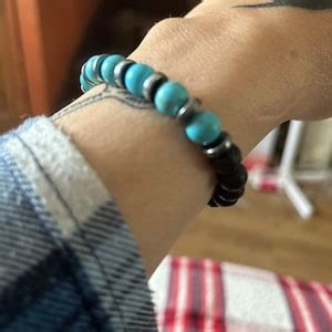 Johnny Depp Bracelet Turquoise and Lava Beads Johnny Depp Gifts Johnny ...