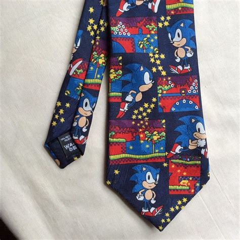 Vintage Sonic The Hedgehog Tie Marks And Spencer ©sega Etsy Uk Neck