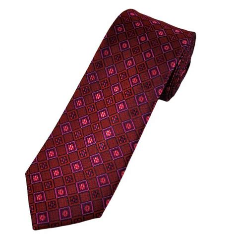 Tresanti Celeste Shades Of Pink Red Purple Patterned Silk Men S