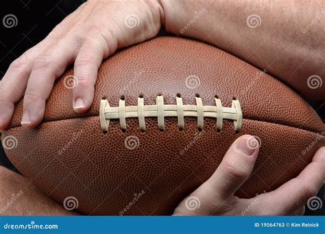 Holding Football Stock Image Image Of Background Athlete 19564763