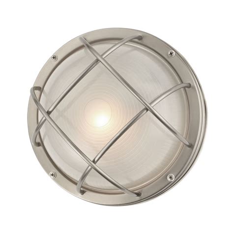 Marine Bulkhead Round Outdoor Wall Ceiling Light 10 Inches Wide