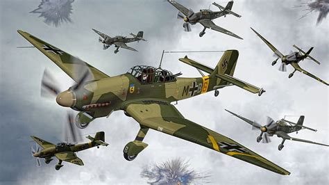 Airplane Junkers Ju 87A Stuka 3D Graphics Aviation HD Wallpaper Pxfuel