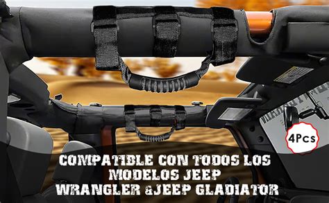 4 Pcs Manijas De Agarre Antivuelco Para Jeep Wrangler SHANDABULIU