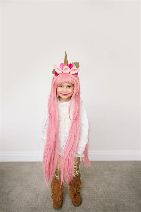 Cute Homemade Pink Unicorn Costume for Girls - Costume Yeti